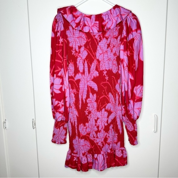 New Farm Rio Living Nature Dress Red Purple Long Sleeve Size S - Picture 7 of 16